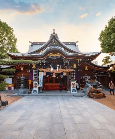 Traditional Japanese shrine entrance